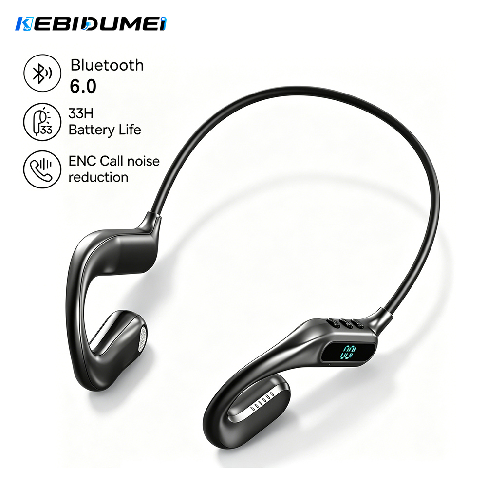 Bone Conduction Running Headphones - Słuchawki Bluetooth 6.0 KEBIDUMEI z otwartą