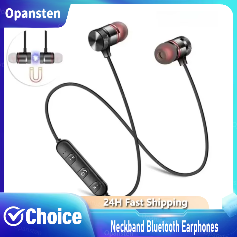 Magnetic Neckband Sports Earphones - Słuchawki Bluetooth z magnetycznym mocowaniem na