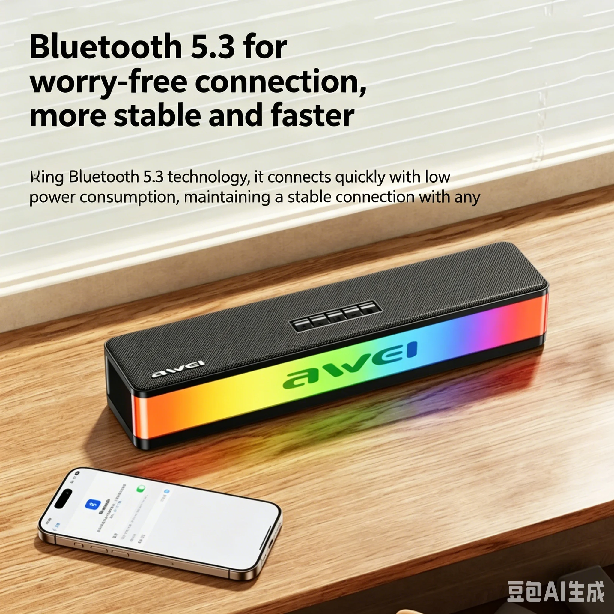 Rgb Computer Soundbar For Pc - Głośniki Bluetooth RGB Soundbar 20W Mocny