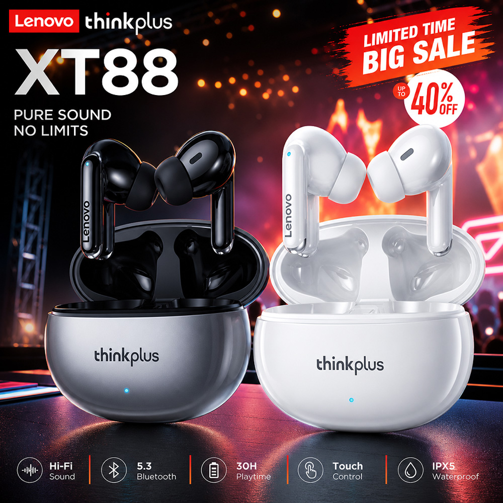 Tws Earbuds Bluetooth 5.3 - Lenovo XT88 – bezprzewodowe słuchawki TWS,
