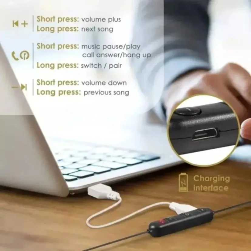 Słuchawki Bluetooth z magnetyc – Magnetic Neckband Sports Earphones recenzja i cena