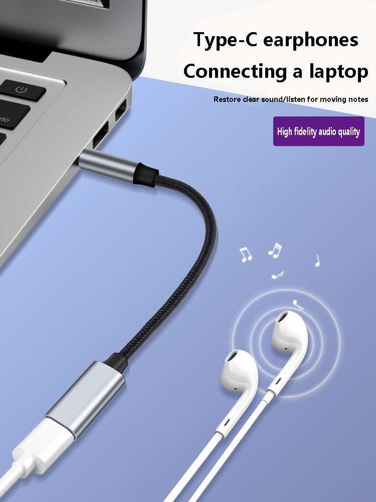 Adapter audio 3,5 mm męski na  – Type C Wired Earphones With Mic recenzja i cena