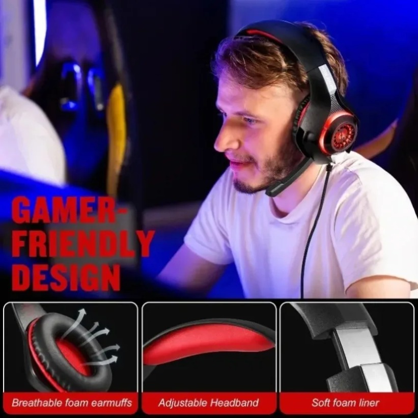 Słuchawki gamingowe LED z mikr – Gaming Headset With Mic Rgb recenzja i cena